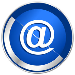 Poster - Email silver metallic web and mobile phone vector icon.