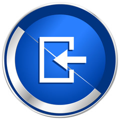Aufkleber - Enter silver metallic web and mobile phone vector icon.