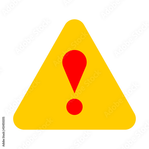 Yellow Triangle Exclamation Mark Icon Warning Sign Attention But - Buy ...