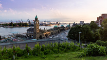 View Of The St. Pauli Piers One Of Hamburgs Major Tourist Attrac