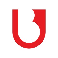 Wall Mural - logotype and lettermark of letter u and b.