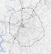 Map Charlotte city. North Carolina Roads