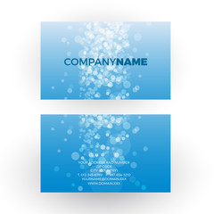 Wall Mural - Blue water bubbles. vector professional business card