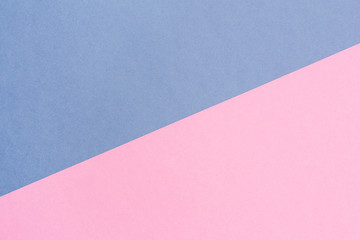blue and pink pastel background. Top view.