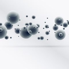 Wall Mural - multiple molecules floating in air backgrond