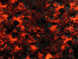 Fototapeta  - abstract background of smoldering wood coals