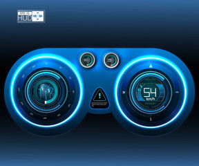 Poster - car hud dashboard. abstract virtual graphic touch user interface. futuristic user interface hud and 