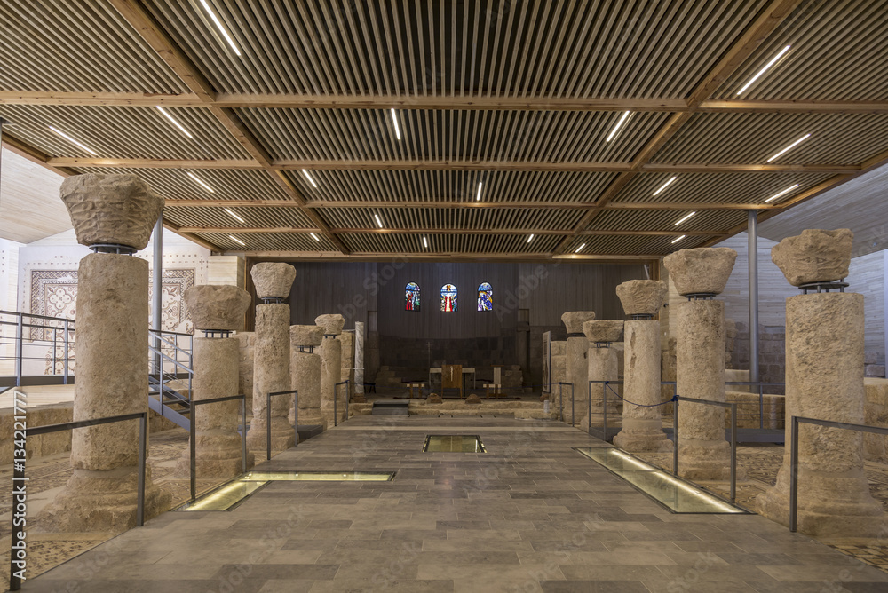 Interior franciscan of the temple on mount Sky, the place of the ...