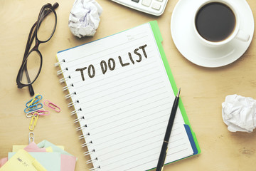 Poster - Notebook with text to do list