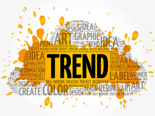 Wall Mural - TREND word cloud, creative business concept background