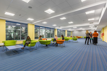 University interior with lounge area