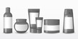 © Tatiana Ol'shevskaya - Collection of realistic cosmetic plastic bottles with a label on a white background.Cosmetic brand pattern. Design Beauty Products. Vector illustration.