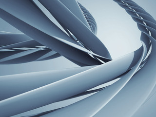 Wall Mural - abstract spiral curves modern hi-tech design background