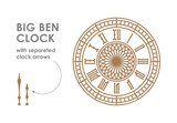 Fototapeta Big Ben - Big Ben dial with clock hands.