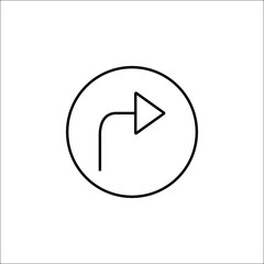Aufkleber - Arrow forward line icon, mobile sign and Next pictogram, vector graphics, a linear pattern on a white background, eps 10.