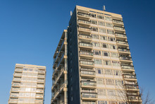 Two High Rise Blocks Of Council Flats In The UK.