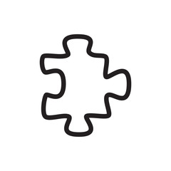Poster - puzzle icon illustration