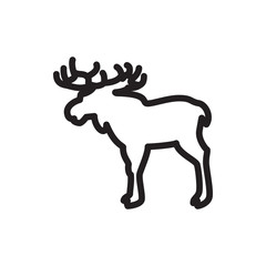 Wall Mural - moose icon illustration