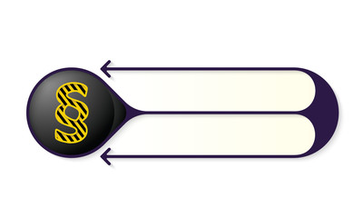 Poster - Vector double buttons for your text and striped paragraph symbol