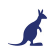 © djvstock - blue kangaroo silhouette australia vector illustration eps 10