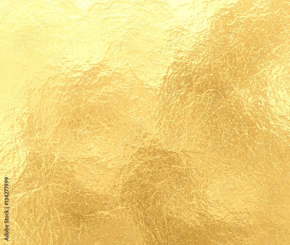 luxury gold background with marbled crinkled foil texture, old elegant yellow paper with textured creases - obrazy, fototapety, plakaty 