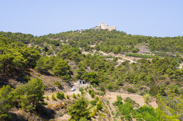 Canvas Print - Kritinia castle on Rhodes island, Greece