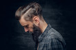 © Fxquadro - Portrait of bearded male with long hair.