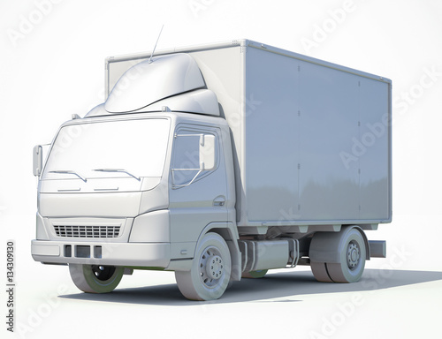 3d White Delivery Truck Icon Stock Photo Adobe Stock