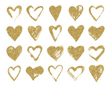 Gold Glitter Heart Clipart Free Stock Photo - Public Domain Pictures
