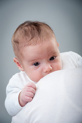 Wall Mural - Newborn baby in arms hold