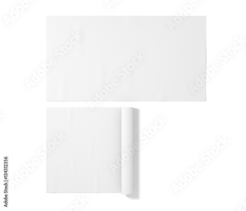 Download Blank white rubber sport mat mockup, isolated, 3d rendering. Clear yoga carpet mock up. Plain ...