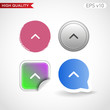 © samoilenkomv - Colored icon or button of up arrow symbol with background