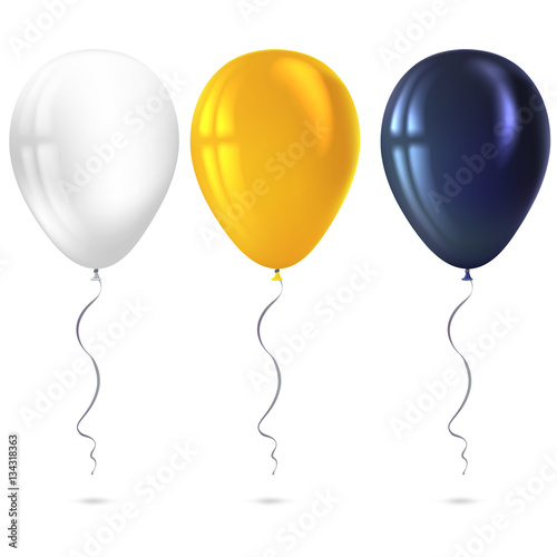 Inflatable Air Flying Balloons Isolated On White Background Close