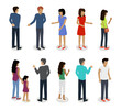 Set of Customers and Sellers Characters Vector