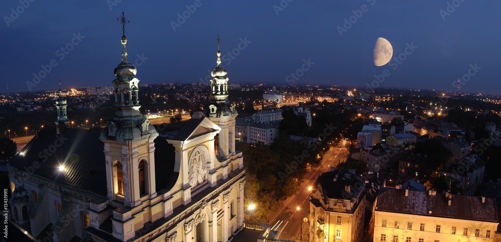Lublin, Panorama Miasta. - obrazy, fototapety, plakaty 