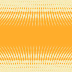 Orange and yellow 3D perspective halftone vector background.