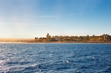 Wall Mural - Coastline of Hurghada on the Sunset, Egypt