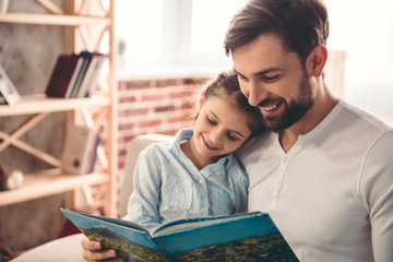 Wall Mural - Father and daughter