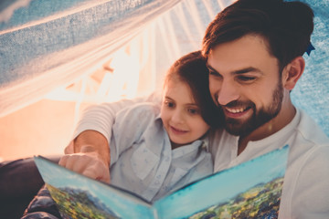 Wall Mural - Father and daughter