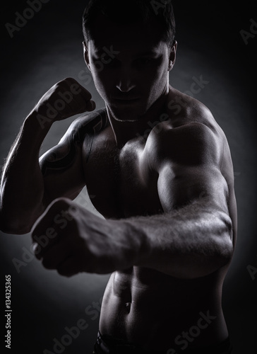 Fighter silhouette Fototapete