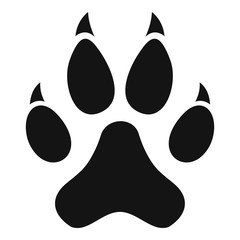 Sticker - Cat paw icon, simple style