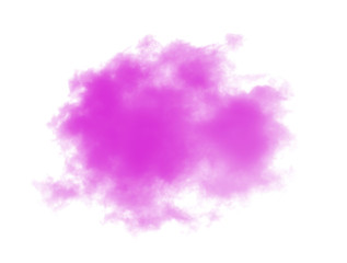 Wall Mural - pink clouds on white background