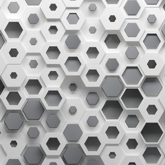 Poster - Parametric hexagonal pattern, 3d illustration