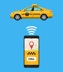 Poster - Taxi mobile app concept