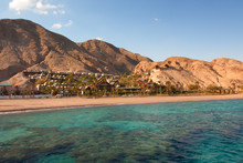 Scenic View Of Red Sea Shore In Eilat