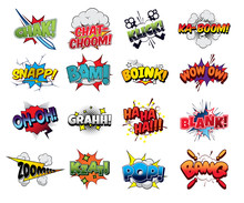 Collection Vector Comic Sound Effects Pop Art Style