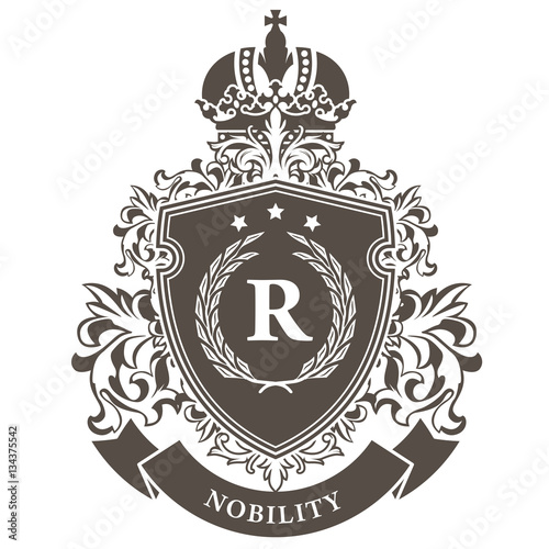 Fotografia, Obraz Imperial coat of arms - heraldic royal emblem shield with crown
