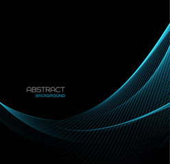 Aufkleber - Abstract color wave design element
