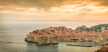 Panoramic Landscape Of Dubrovnik, Historic City In Croatia.