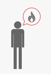 Sticker - Isolated pictogram with a flame